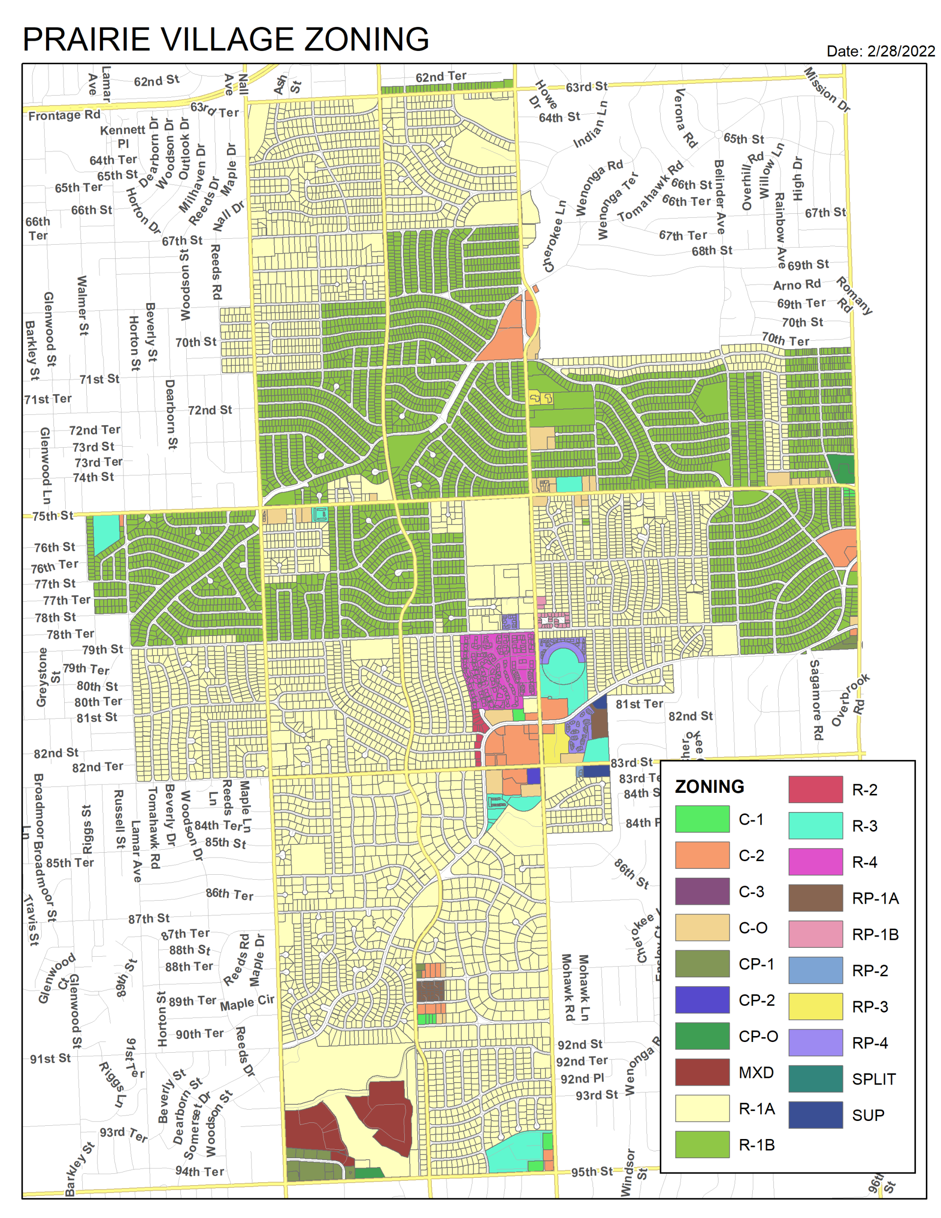 Prairie Village Zones